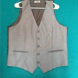 Tazio Men's Light Gray Five-Button Dress Vest